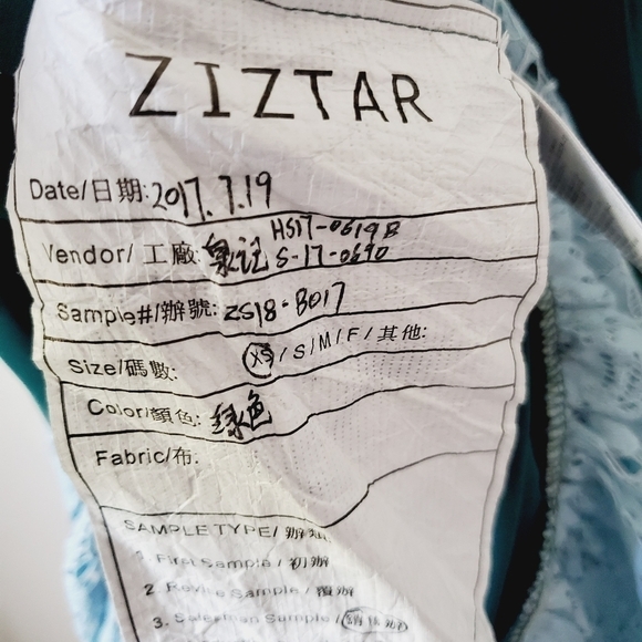 Runway NWOT Ziztar wordings lace maxi dress - Picture 7 of 12